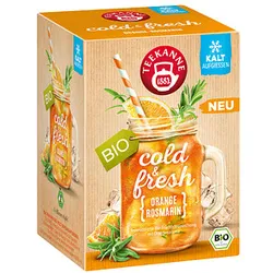 TEEKANNE cold & fresh Orange-Rosmarin Bio-Tee 15 x 2,75 g