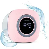 Medion® S66884 (MD 43884) Duschradio mit Bluetooth Radio (MW/UKW, 3 W, Saugnapf, LED-Display, IPX6 Wasserdicht, integrierter Akku, pink) rosa