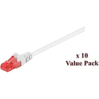 MicroConnect V-UTP610WVP 10m Cat6 U/UTP (UTP) Weiß 10er-Pack
