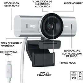 Logitech MX Brio - Live-Streaming-Kamera - Farbe - 8,5 MP - 3840 x 2160 - 1080p 4K - Audio - USB-C