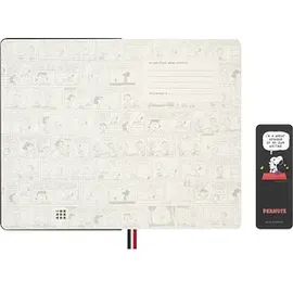 Moleskine Peanuts Snoopy Verehrer Notizbuch limitierte Ausgabe, L/A5, liniert, Schwarz