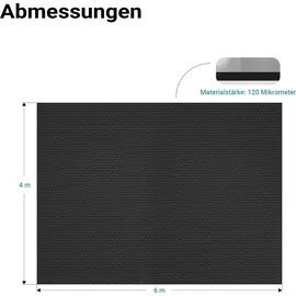 Wiltec Pool Solarfolie schwarz 4 x 6 m