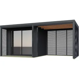 Karibu Gartenhaus Saturn 5,40 x 2,76 m Anthrazit