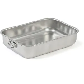 STEEL PAN Bratform Backblech Edelstahl/inad.Hohe cm.35