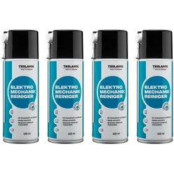 TESLANOL 26018 Elektro-Mechanik-Reinigerspray, 400 ml, 4 Stück