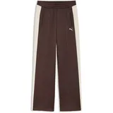 Puma Sporthose "T7 Always On Straight Trainingshose Damen", Damen, Gr. XS, Normalgrößen, chocolate braun, Obermaterial: 67% Polyester, 33% Baumwolle. Rippe: 100% Baumwolle. Seitentasche – Oben: 100% Baumwolle, unifarben, Hosen Sporthose