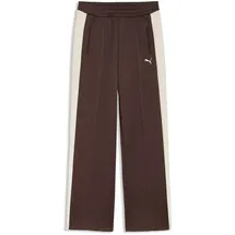 Puma Sporthose "T7 Always On Straight Trainingshose Damen", Damen, Gr. XS, Normalgrößen, chocolate braun, Obermaterial: 67% Polyester, 33% Baumwolle. Rippe: 100% Baumwolle. Seitentasche – Oben: 100% Baumwolle, unifarben, Hosen Sporthose