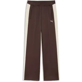 Puma Sporthose "T7 Always On Straight Trainingshose Damen", Damen, Gr. XS, Normalgrößen, chocolate braun, Obermaterial: 67% Polyester, 33% Baumwolle. Rippe: 100% Baumwolle. Seitentasche – Oben: 100% Baumwolle, unifarben, Hosen Sporthose