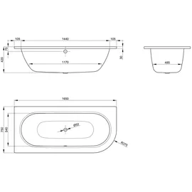 Bette Starlet IV Eckbadewanne 75 x 165 cm (6650-000PLUS)
