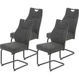 Hela Tische, 4er Set Esszimmerstuhl Linda S Schwingstuhl BESTSELLER", grau (anthrazit, grau), Küchenstühle (19200362-0)