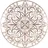 Art for the home Metallkunst, Roségold, Metall, Abstrakt, Grafikmuster, Rund, 80cm