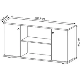 Hammerbacher Sideboard buche 166,1 x 44,8 x 84,0 cm