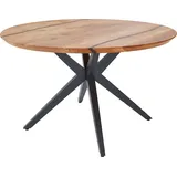 NIEHOFF SITZMÖBEL Esstisch Epoxy-TS, Charakter-Eiche massiv mit Epoxidharzfüllung, verschiedene Maße, H 76 braun rund | 110 cm x 76 cm x 110 cm