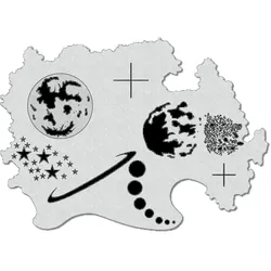 Weltall Planeten Sterne #1 | Airbrush Schablone ca. A4
