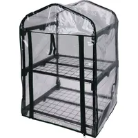 Trendkontor Frühbeet Alu Schwarz Blankglas 50 mm 0,225 m2
