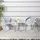 Homestyle4u Gartenstuhl 4er Set in Grau 2689