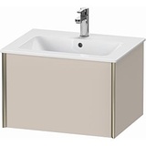 Duravit XViu Waschtisch-Unterschrank XV40250B191 61 x 40 x 48 cm, taupe matt, 1 Auszug, wandhängend, champagner matt