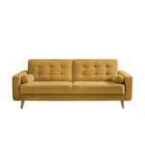 Sofa.de Schlafcouch Mikrofaser 2-Sitzer Gelb