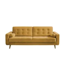 Sofa.de Schlafcouch Mikrofaser 2-Sitzer Gelb