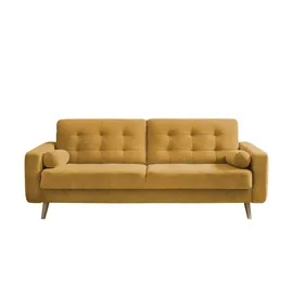 Sofa.de Schlafcouch Mikrofaser 2-Sitzer Gelb