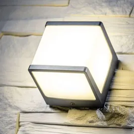 Gtv LED Außen Fassaden Leuchte schwarz 11x11x10 cm 10 W 1000 Lumen