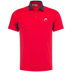 Head Tennis-Polo Slice 2023 (modern, atmungsaktiv) rot Herren