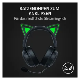 Razer Kitty Ears V2 - Schwarz - Universal Fit Clip-on Kitty Ears für Headsets