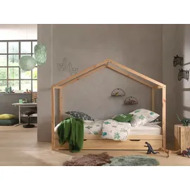 Vipack Hausbett Dallas 90 x 200 cm Kiefer massiv natur beige