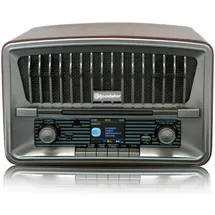 Roadstar HRA-270CD+BT Tragbares CD-Radio Vintage Digital Dab/Dab+/FM, CD-MP3-Player, Bluetooth, USB, Stereo, AUX-IN, LCD-Display, Fernbedienung, Kopfhöreranschluss, Alarm, Holz