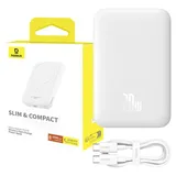 Baseus P10059002223-00 Powerbank 6000 mAh Kabelloses Aufladen Weiß - Weiß