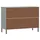 vidaXL Sideboard OSLO mit Metallbeinen Grau 113x40x77 cm Massivholz