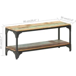vidaXL Couchtisch 90x30x40 cm : Material - Recyceltes Massivholz