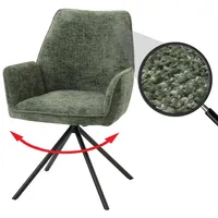 Mendler Esszimmerstuhl HWC-G67, Küchenstuhl Stuhl mit Armlehne, drehbar Auto-Position,