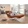 W.Schillig Relaxliege daily dreams Leder 75 x 85 x 169 cm Braun mit Kissen