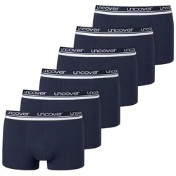 UNCOVER by SCHIESSER Herren Shorts 6er Pack - Serie "Uncover", Unterhose Dunkelblau XL
