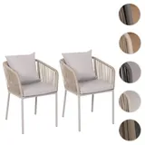 Mendler HWC-N41 Gartenstuhl 55 x 75 x 55 cm grau 2 St.