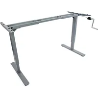 Ergotopia Höhenverstellbarer Schreibtisch Desktopia Budget Grau