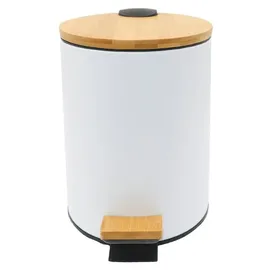 a&n&a aQualine BAMBUS Abfalleimer 5 l Weiß