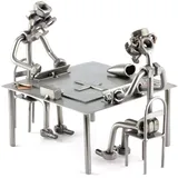 Steelman24 I Schraubenmännchen Scrabble-Spieler I Made in Germany I Handarbeit I Geschenkidee I Stahlfigur I Metallfigur I Metallmännchen