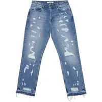 2y studios Firio Destroyed Straight Jeans Blau 29
