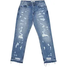 2y studios Firio Destroyed Straight Jeans Blau 29