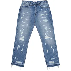 2y studios Firio Destroyed Straight Jeans Blau 29