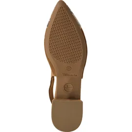 TAMARIS Damen Sling Pump mit Blockabsatz, braun, 38 EU