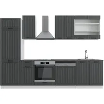 Vicco Küchenzeile Fame-Line 300 cm Anthrazit/Weiß