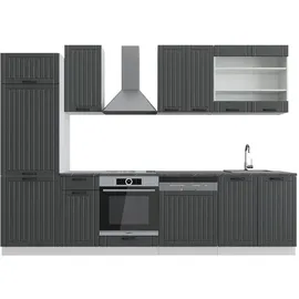 Vicco Küchenzeile Fame-Line 300 cm Anthrazit/Weiß