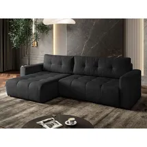 lookway Ecksofa ASTON mit Schlaffunktion Schwarz