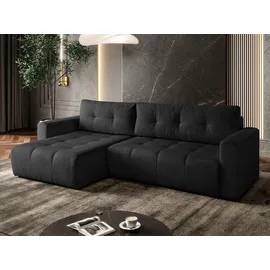 lookway Ecksofa ASTON mit Schlaffunktion Schwarz