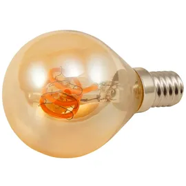 McShine LED Filament Tropfenlampe McShine ''Retro'' E14, 2W, 150lm, warmweiß,goldenes Glas