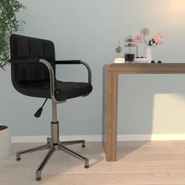 vidaXL Bürostuhl Drehbar Kunstleder Schwarz