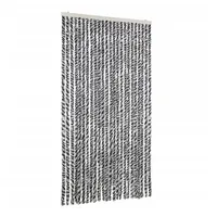 VidaXL Fliegenvorhang Grau, Schwarz und Weiß 100x200 cm Chenille